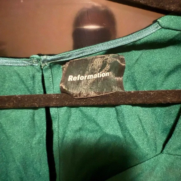 Reformation Forest Green Mini Dress - Picture 5 of 7